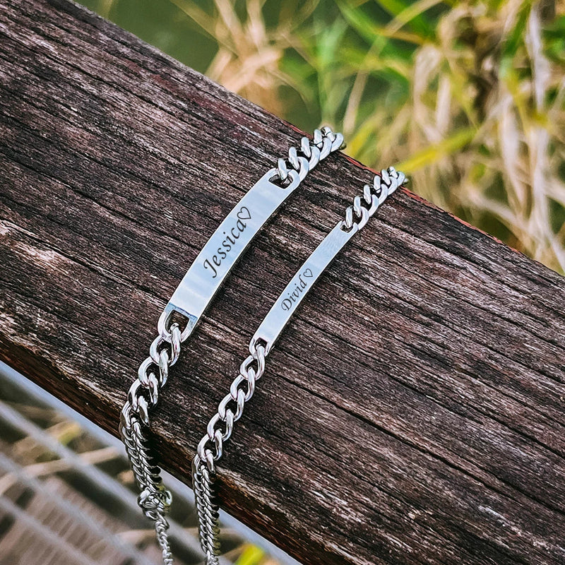 Pulseira de Casal Personalizada com Nome